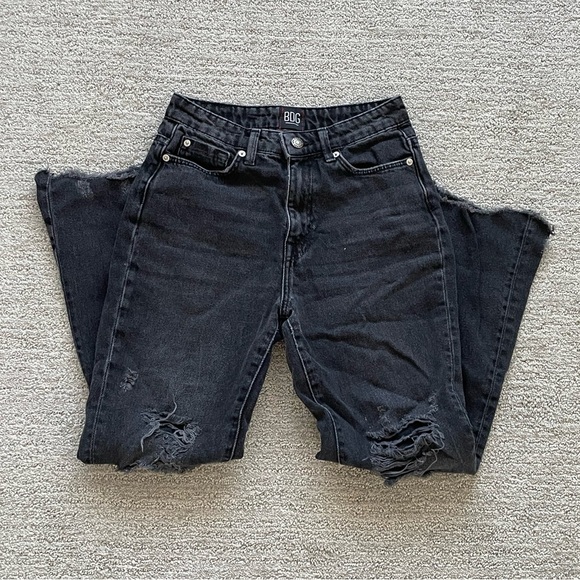 Urban Outfitters Jeans High Rise Flare Ripped Denim Casual Summer Y2K Grunge - Picture 2 of 4